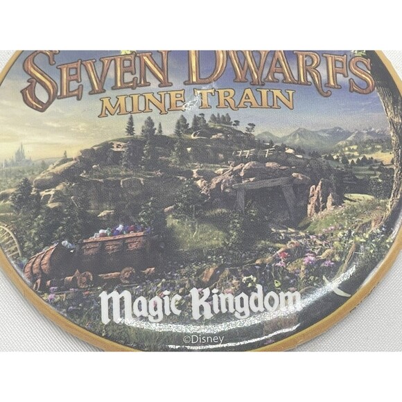 Disney Seven Dwarfs Mine Train Magic Kingdom Grand Opening Celebration Button - Picture 3 of 6